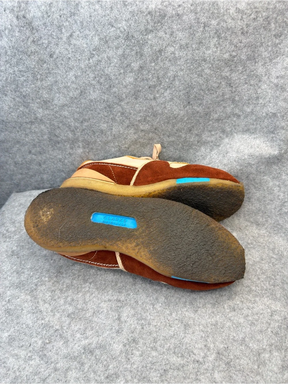 Clarks Originals Tor Run Brown Multi Leather Suede Sneakers Men’s Size 10.5